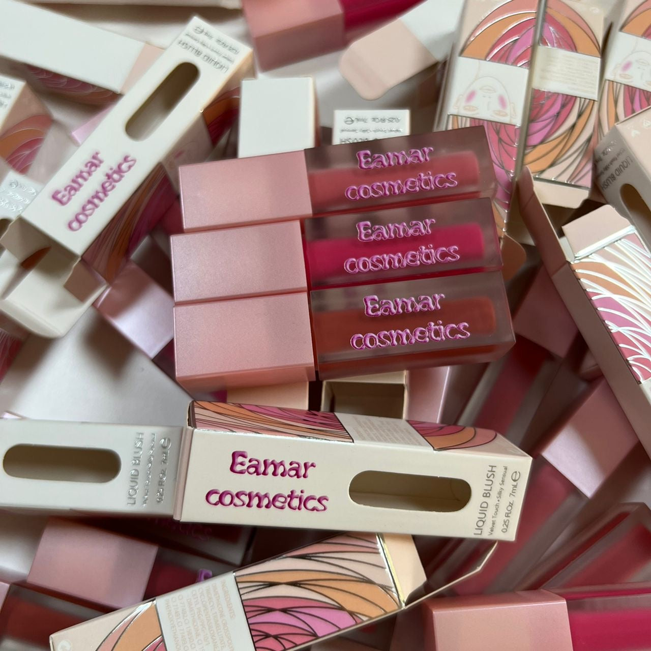 Eamar cosmetics liquid blush , makeup, lipstick , for cheeks