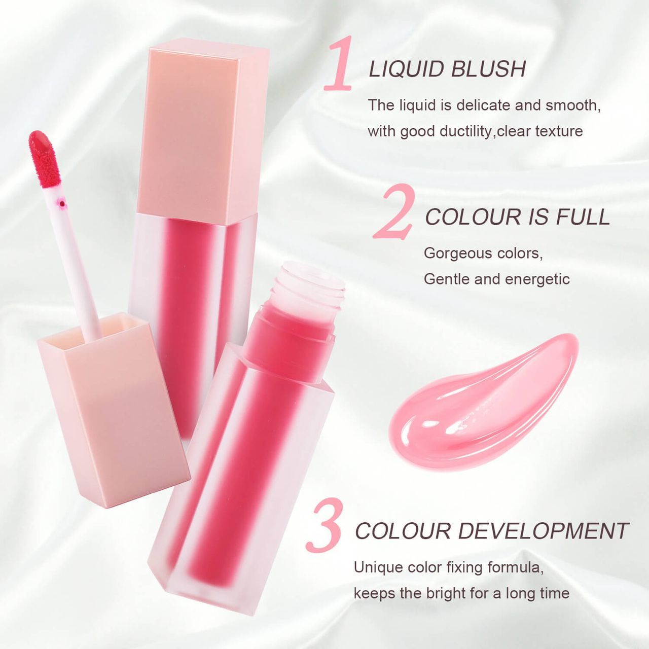 Eamar cosmetics liquid blush , makeup, lipstick , for cheeks