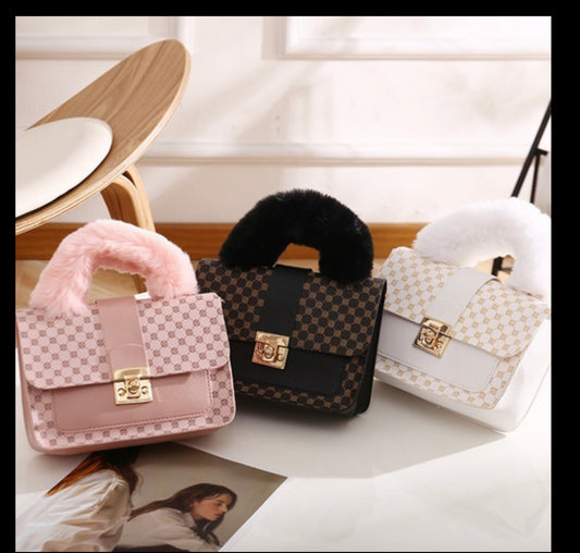 Fur handle bags