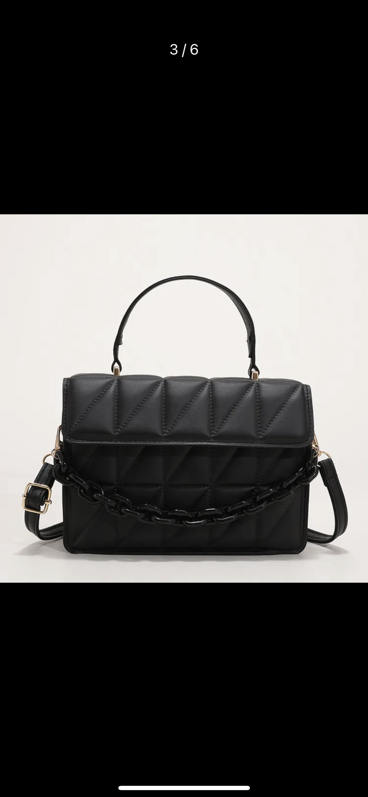Pu leather clutch with chain link